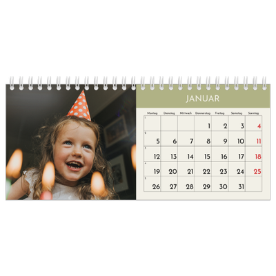 Tischkalender — Pastellfarbene Monate [Januar]