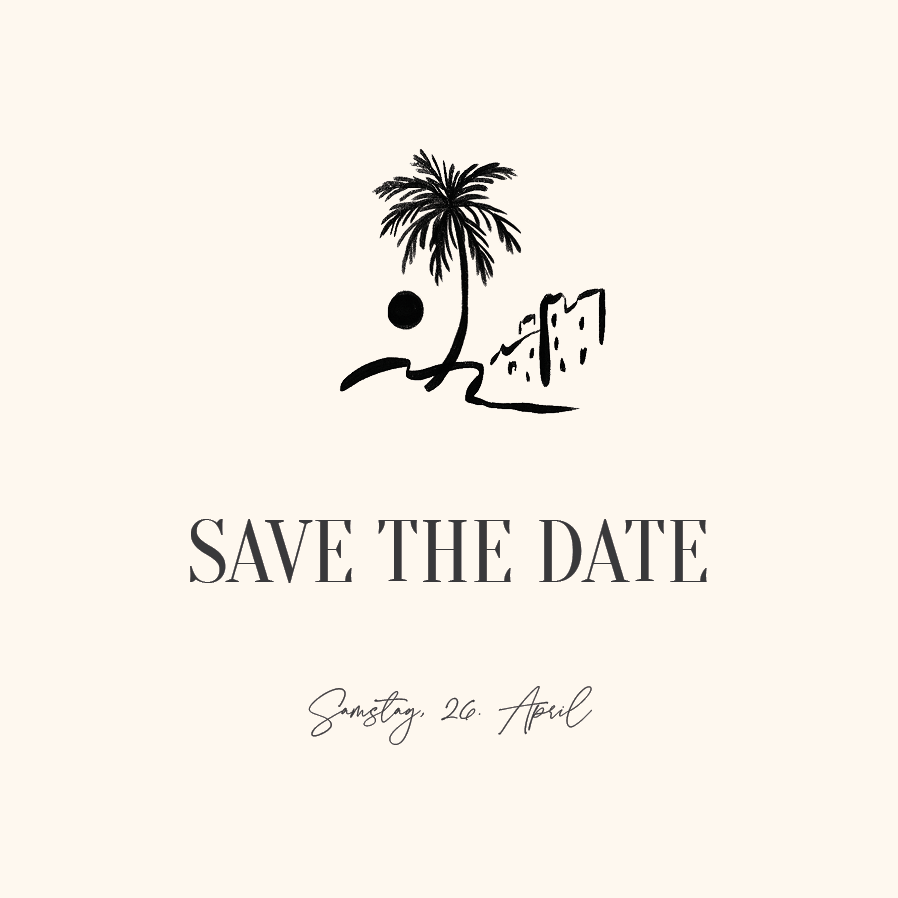 Save the date — Tropische Tinte