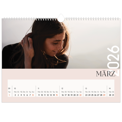Fotokalender A3 — Überlappender Text [Marsch]