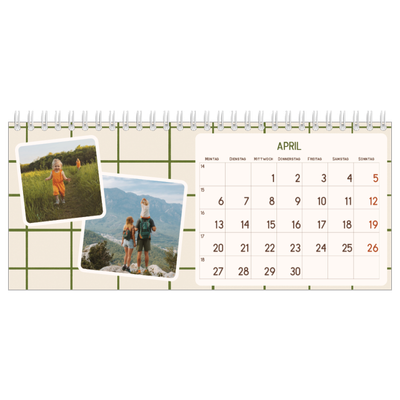 Tischkalender — Retro-Muster [April]