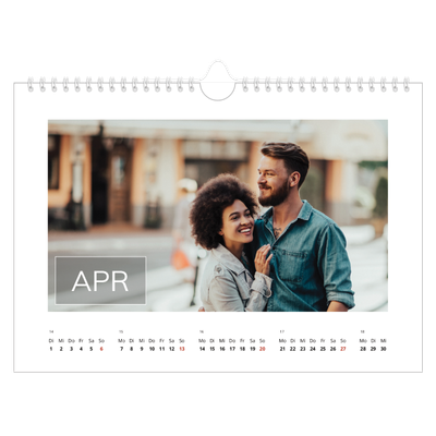 Fotokalender A4 — Datumsfeld-Overlay [April]