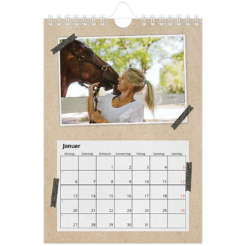 Fotokalender A5 — Fotos mit Klebestreifen-Optik