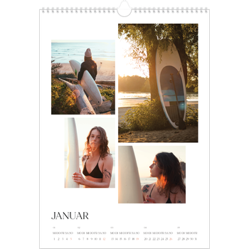 Fotokalender A3 — Surfen bei Sonnenuntergang