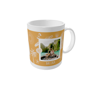 Tasse bedrucken — Tropisches Backpacking