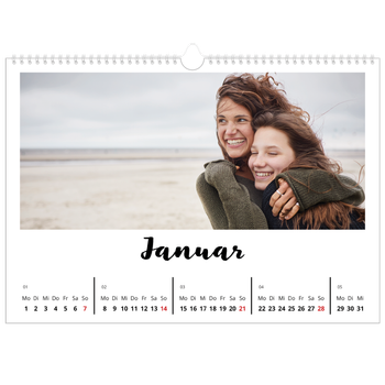 Fotokalender A3 — Handgeschrieben