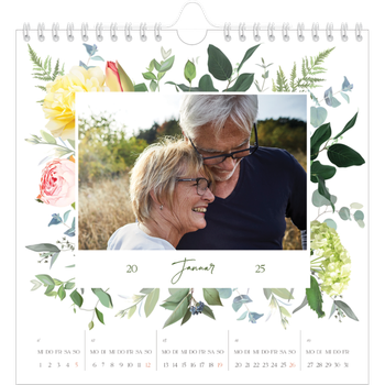 Fotokalender Quadratisch — Klassisch geblümt