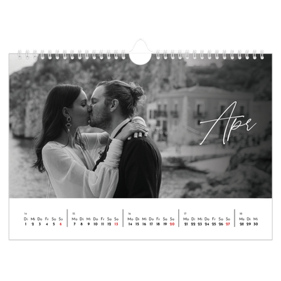 Fotokalender A4 — Elegante Schrift [April]