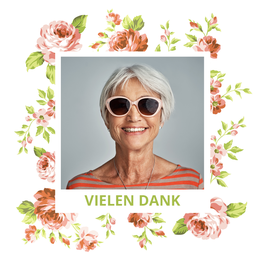 Dankeskarten — Vintage Blumen