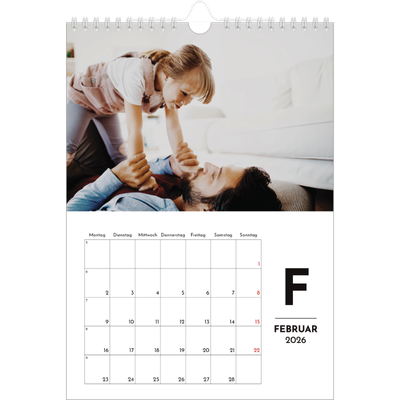 Fotokalender A4 (20 x 30 cm) — Buchstaben im Fokus [Februar]