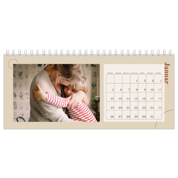 Tischkalender — Assymetrischer Text