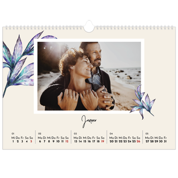 Fotokalender A3 — Gemalte Blumen