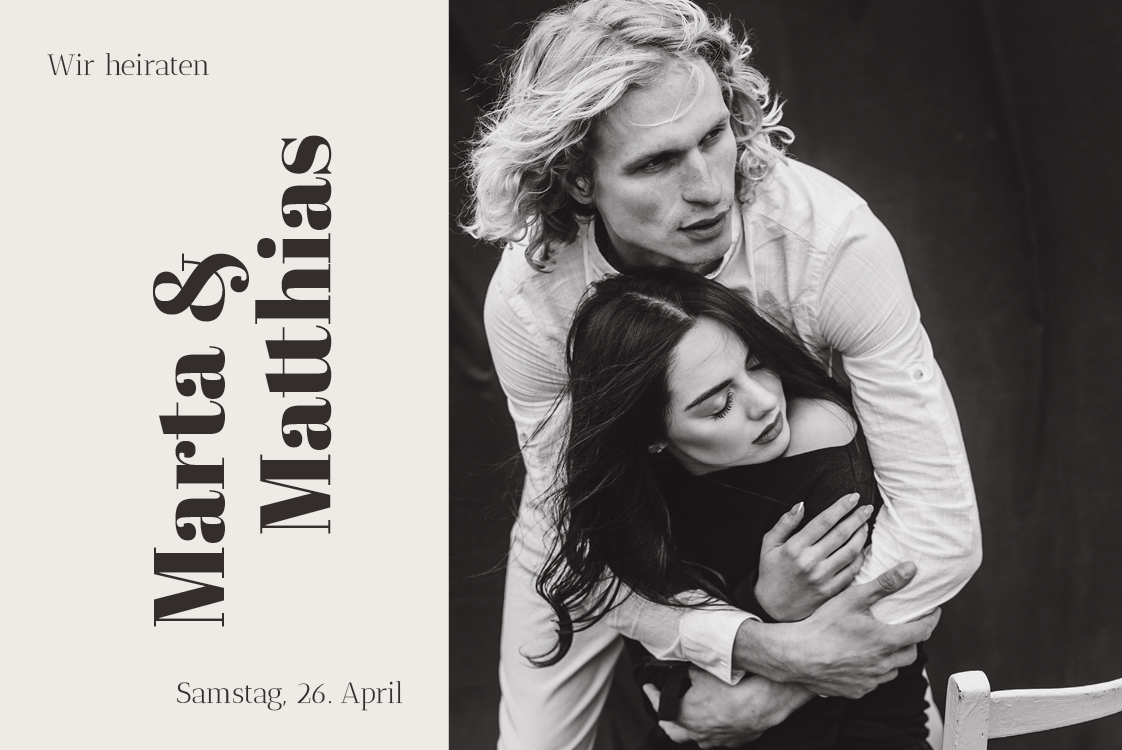 Einladungskarten — Vertikales Namenschild