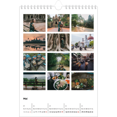 Fotokalender A4 (20 x 30 cm) — Fotoraster minimalistisch [deckblatt]