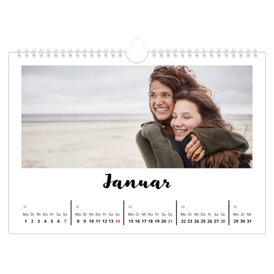 Fotokalender A4 — Handgeschrieben [Januar]