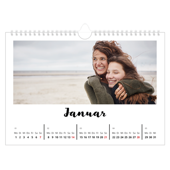 Fotokalender A4 — Handgeschrieben