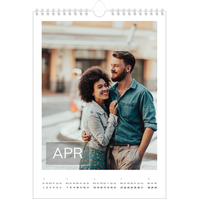Fotokalender A4 (20 x 30 cm) — Datumsfeld-Overlay [April]