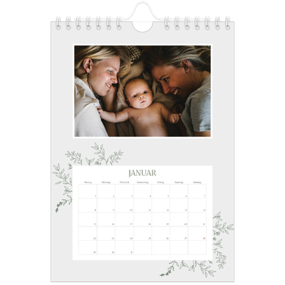 Fotokalender A5 — Zart geblümt [Januar]