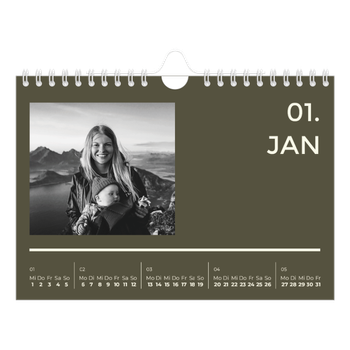 Fotokalender A5 — Modern und kräftig