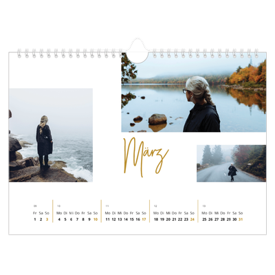 Fotokalender A4 — Goldstift [Marsch]