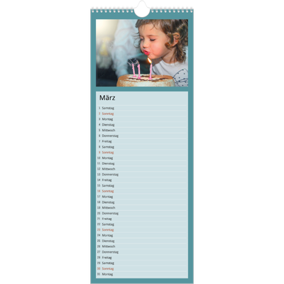 Küchenkalender  — Farbenfroher Hintergrund [Marsch]