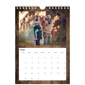 Fotokalender A5 — Holzhintergründe