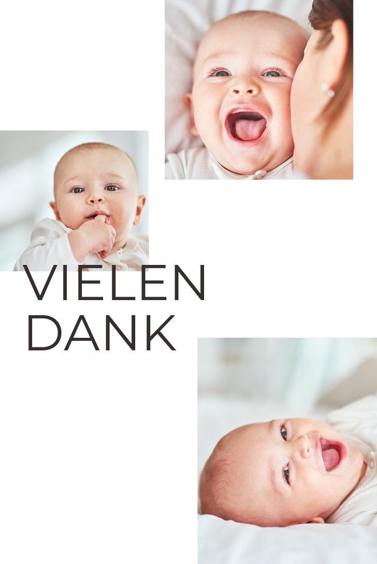 Dankeskarten — Perfektes Trio