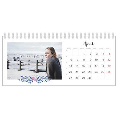 Tischkalender — Blumen-Illustrationen [April]