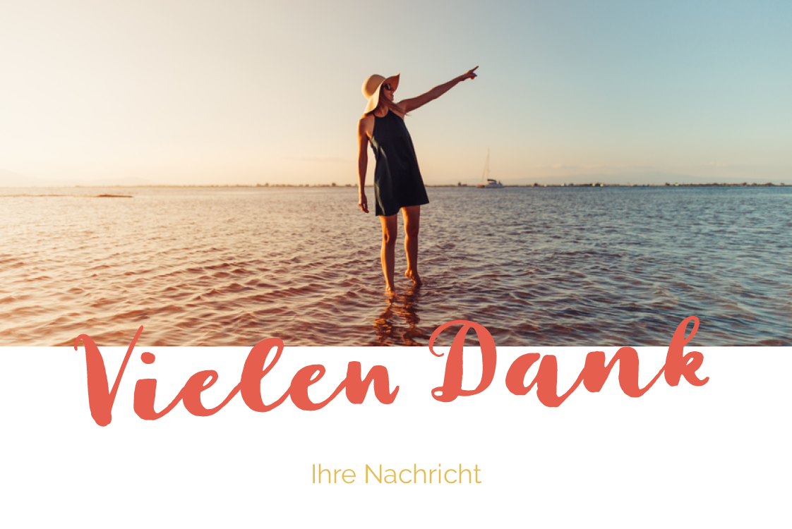 Dankeskarten — Dick gedrucktes Danke