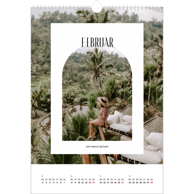 A3 Jahreskalender — Der offene Bogen [Februar]