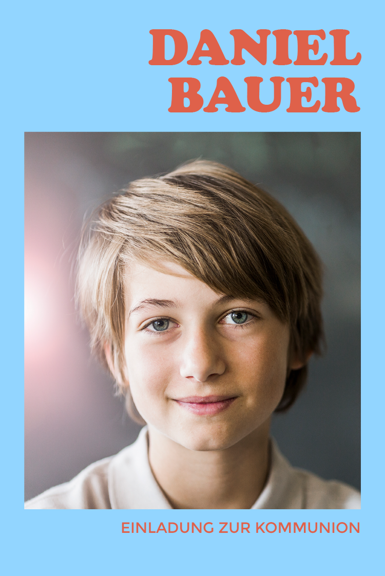 Einladungskarten — Retro Konfirmation