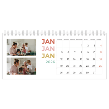 Tischkalender — Bunte Schrift