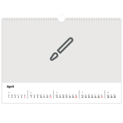 Fotokalender A3 — Gestalte deine eigenen Produkte [April]