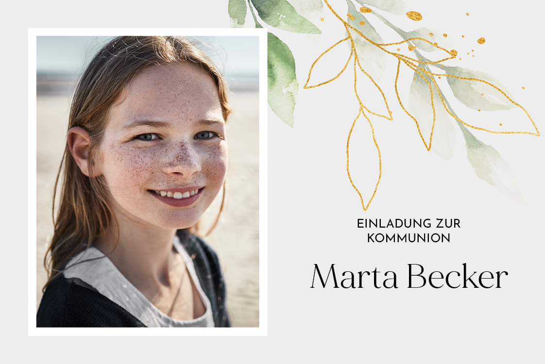 Einladungskarten — Floraler Akzent