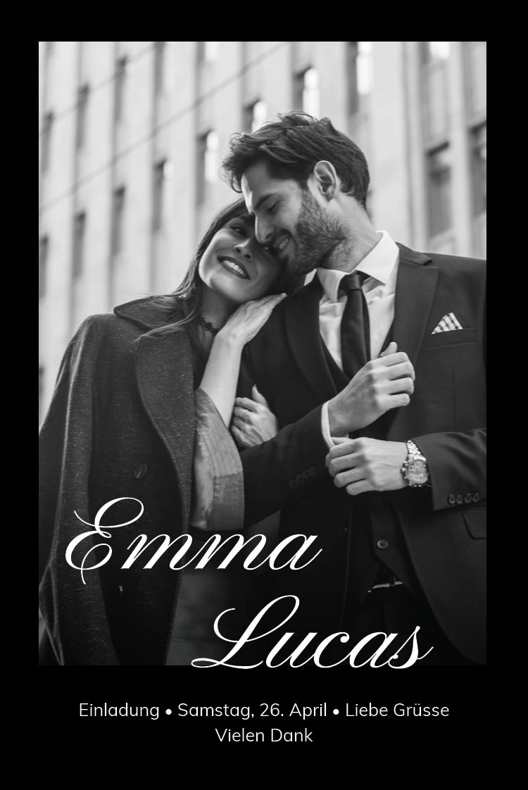 Einladungskarten — Schwarzes