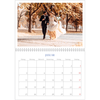 Fotokalender A4 doppelt — Kobalt Klassik