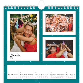 Fotokalender Quadratisch — Bunte Retro-Bilder