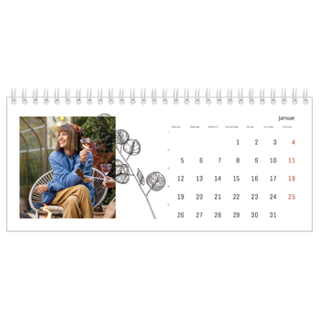 Tischkalender — Blumenzeichnungen