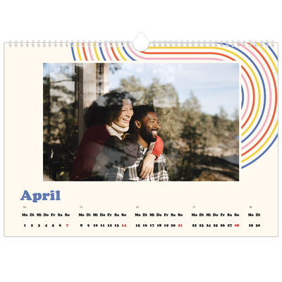 Fotokalender A3 — Retro-Streifen [April]