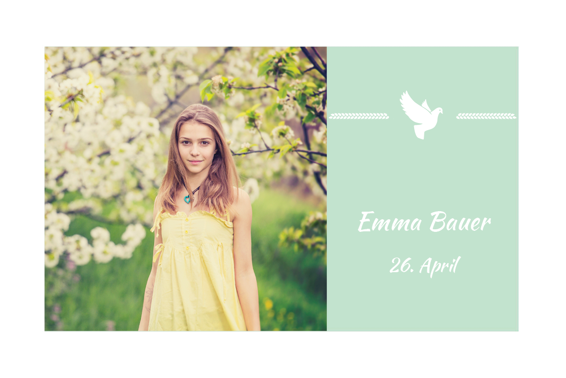 Einladungskarten — Kleine Taube