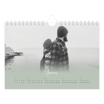 Fotokalender A5 — Zartgrüner Farbverlauf