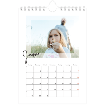 Fotokalender A5 — Durchsichtige Rahmen