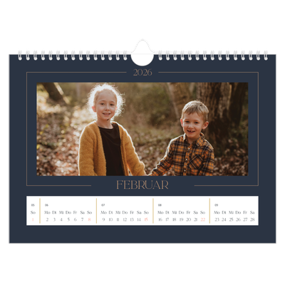 Fotokalender A4 — Preußisch Blau [Februar]