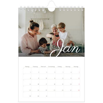 Fotokalender A5 — Handgeschriebener Monat