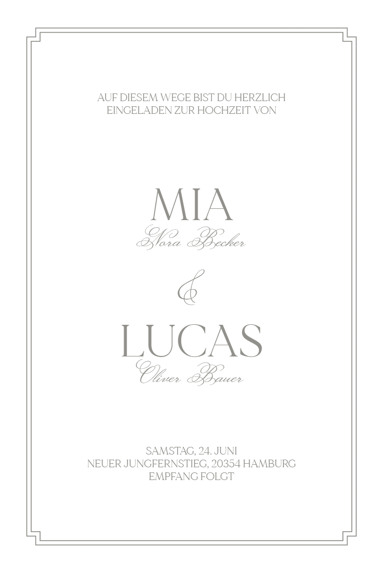 Einladungskarten — Schöne Typografie