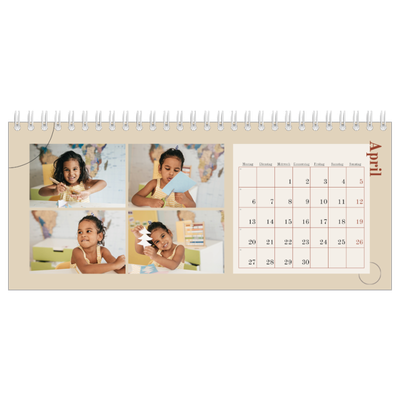 Tischkalender — Assymetrischer Text [April]