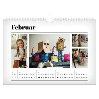 Fotokalender A4 — Zeitschriften-Stil [Februar]