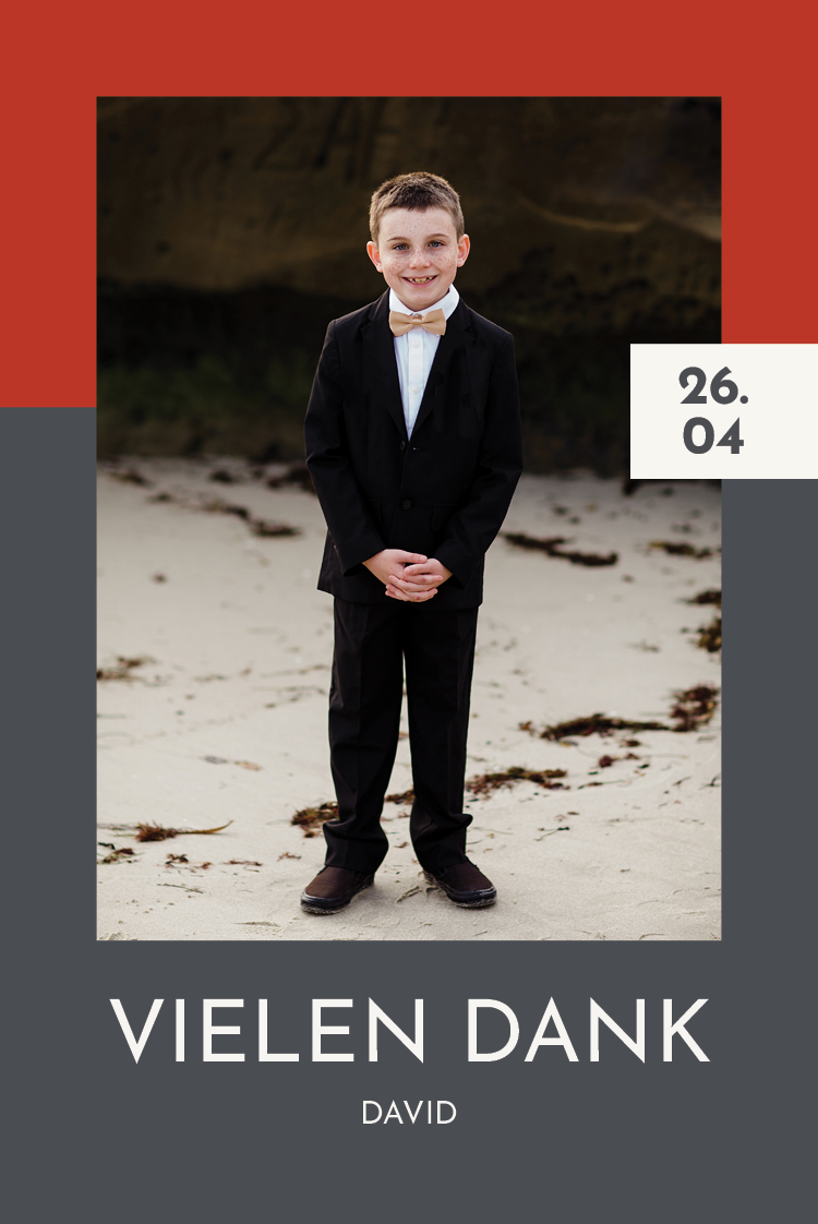 Dankeskarten — Komplementäre Farben