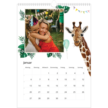 Fotokalender A3 — Wasserfarbentiere