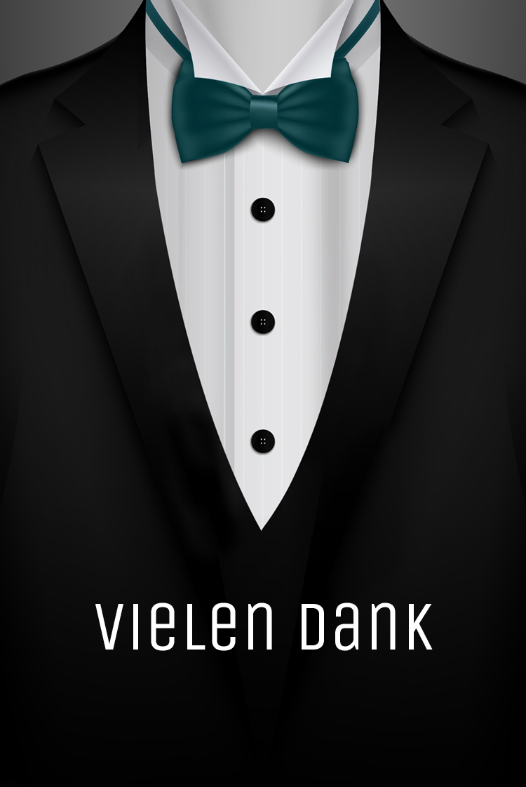 Dankeskarten — Anzug und Krawatte