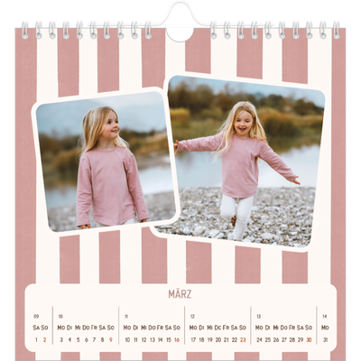 Jahreskalender Quadratisch — Retro-Muster [Marsch]